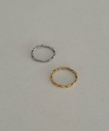 【金属アレルギー対応】クロスデザイン細リング サージカルステンレス