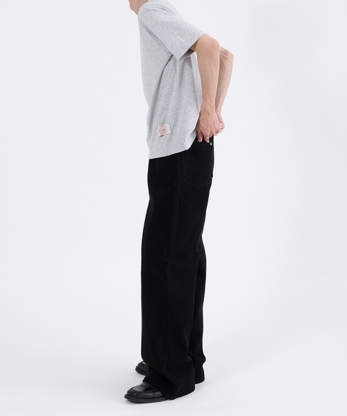 Perushu(ペルーシュ)の「VINTAGE WASHED BOOTSCUT DENIM/ヴィンテージ ウォッシュド ブーツカット デニム(デニムパンツ・メンズ・インディゴブルー/ブラック・LARGE/MEDIUM/SMALL)」の6枚目の写真