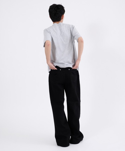 Perushu(ペルーシュ)の「VINTAGE WASHED BOOTSCUT DENIM/ヴィンテージ ウォッシュド ブーツカット デニム(デニムパンツ・メンズ・インディゴブルー/ブラック・LARGE/MEDIUM/SMALL)」の7枚目の写真