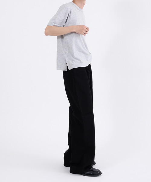 Perushu(ペルーシュ)の「VINTAGE WASHED BOOTSCUT DENIM/ヴィンテージ ウォッシュド ブーツカット デニム(デニムパンツ・メンズ・インディゴブルー/ブラック・LARGE/MEDIUM/SMALL)」の8枚目の写真