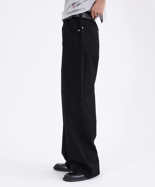 Perushu(ペルーシュ)の「VINTAGE WASHED BOOTSCUT DENIM/ヴィンテージ ウォッシュド ブーツカット デニム(デニムパンツ・メンズ・インディゴブルー/ブラック・LARGE/MEDIUM/SMALL)」の4枚目の写真