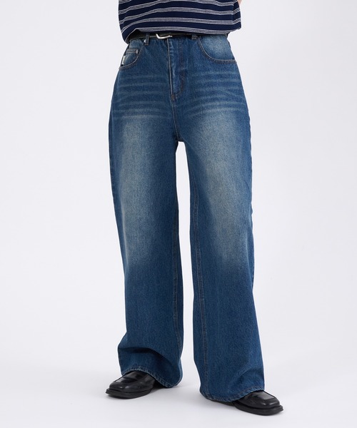 Perushu(ペルーシュ)の「VINTAGE WASHED BOOTSCUT DENIM/ヴィンテージ ウォッシュド ブーツカット デニム(デニムパンツ・メンズ・インディゴブルー/ブラック・LARGE/MEDIUM/SMALL)」の21枚目の写真