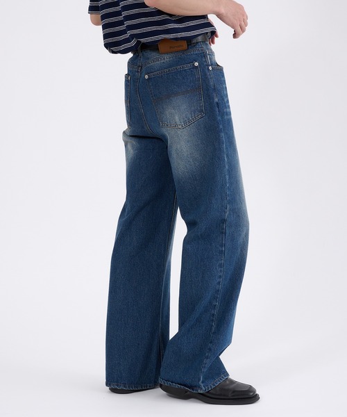 Perushu(ペルーシュ)の「VINTAGE WASHED BOOTSCUT DENIM/ヴィンテージ ウォッシュド ブーツカット デニム(デニムパンツ・メンズ・インディゴブルー/ブラック・LARGE/MEDIUM/SMALL)」の19枚目の写真