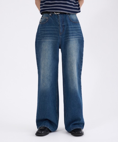 Perushu(ペルーシュ)の「VINTAGE WASHED BOOTSCUT DENIM/ヴィンテージ ウォッシュド ブーツカット デニム(デニムパンツ・メンズ・インディゴブルー/ブラック・LARGE/MEDIUM/SMALL)」の15枚目の写真