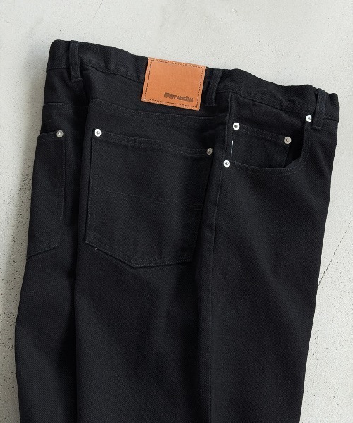 Perushu(ペルーシュ)の「VINTAGE WASHED BOOTSCUT DENIM/ヴィンテージ ウォッシュド ブーツカット デニム(デニムパンツ・メンズ・インディゴブルー/ブラック・LARGE/MEDIUM/SMALL)」の13枚目の写真