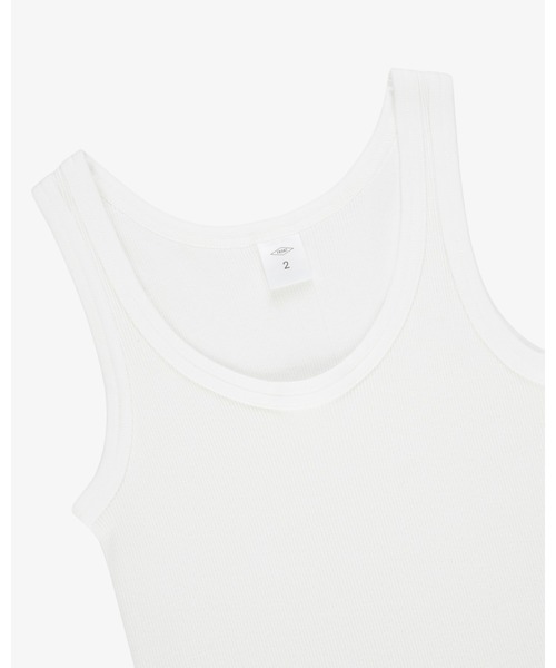 FRONT 11201(フロントワンワントゥーオーワン)の「Basic Rib Tank Top(Tシャツ/カットソー・メンズ・ホワイト・2/1)」の3枚目の写真