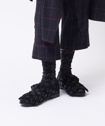 gomme（ゴム）の「フリンジドットシューズ（スリッポン）」