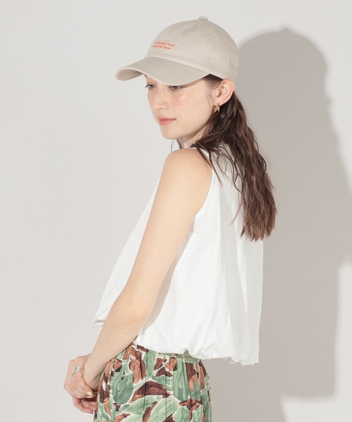 GEORGE'S(ジョージズ)の「バルーンクロップドノースリーブTシャツ(Tシャツ/カットソー・レディース・ブラウン/オフホワイト/パープル・FREE)」の10枚目の写真
