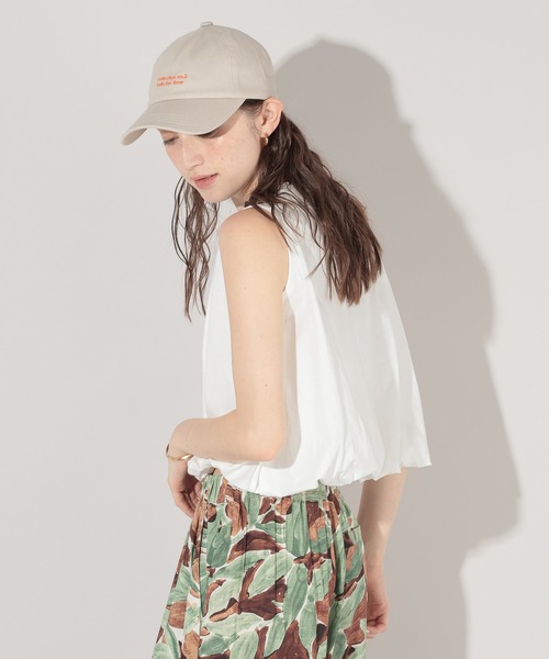 GEORGE'S(ジョージズ)の「バルーンクロップドノースリーブTシャツ(Tシャツ/カットソー・レディース・ブラウン/オフホワイト/パープル・FREE)」の12枚目の写真