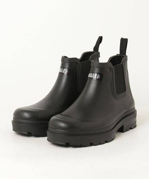 AIGLE（エーグル）の「AIGLE / チェルシーレイン ラバーブーツ（レインシューズ・レディース・ブラック/ベージュ・38/36/37）」の8枚目の写真