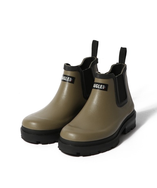 AIGLE（エーグル）の「AIGLE / チェルシーレイン ラバーブーツ（レインシューズ・レディース・ブラック/ベージュ・38/36/37）」の6枚目の写真