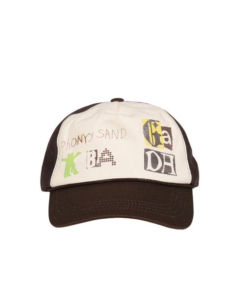 OPEN Yy（オープンワイワイ）の「YY PHONETIC TRUCKER CAP（キャップ・メンズ・ブラック/ブラウン・OS）」の3枚目の写真