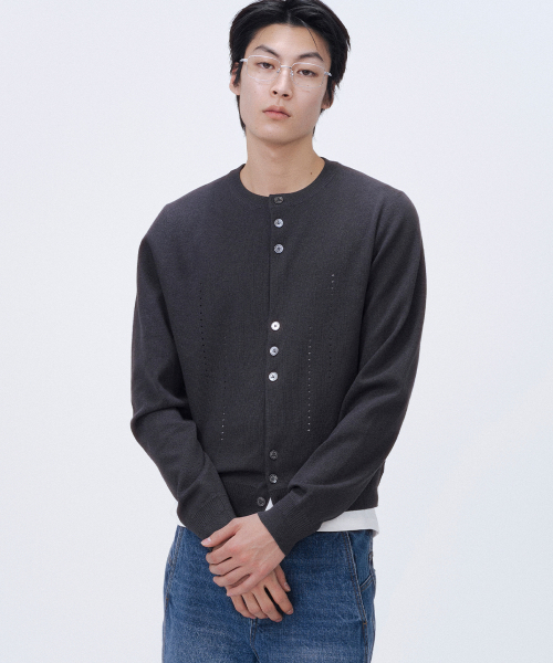 Dual knit кардиган CHARCOAL