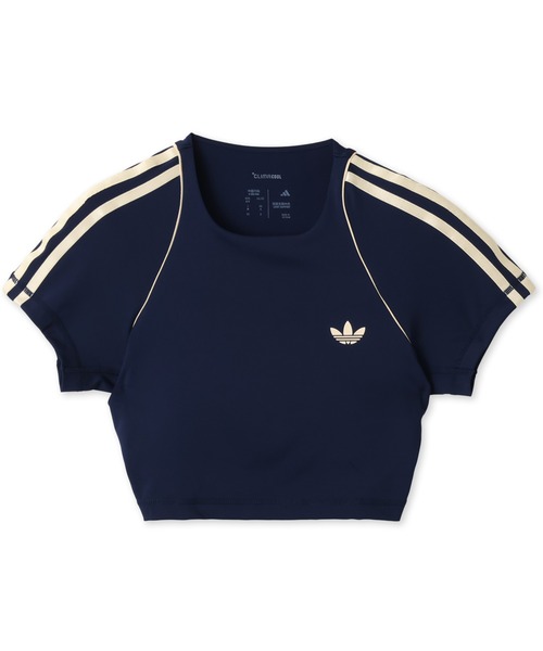 adidas(アディダス)の「adidas OG SPORT T-SHIRTS BRA / アディダス オリジナルス スポーツ SST ブラTシャツ(Tシャツ/カットソー・レディース・ネイビー・M)」の1枚目の写真