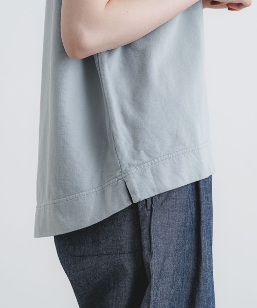 quadro（クオドロ）の「甘撚りスーパーインレイ ノースリーブ（Tシャツ/カットソー・レディース・オフホワイト/ライトグレー/ネイビー/グレー・FREE）」の5枚目の写真