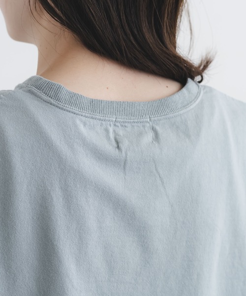 quadro（クオドロ）の「甘撚りスーパーインレイ ノースリーブ（Tシャツ/カットソー・レディース・オフホワイト/ライトグレー/ネイビー/グレー・FREE）」の6枚目の写真