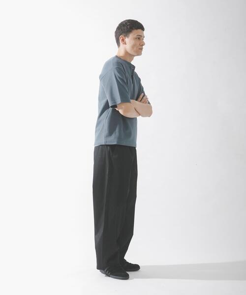 URBAN RESEARCH Sonny Label(アーバンリサーチサニーレーベル)の「ワッフルヘンリーネックTシャツ(Tシャツ/カットソー・メンズ・チャコールグレー/ブルー系その他/ホワイト・MEDIUM/LARGE)」の10枚目の写真