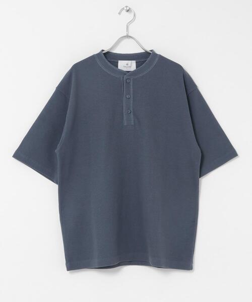 URBAN RESEARCH Sonny Label(アーバンリサーチサニーレーベル)の「ワッフルヘンリーネックTシャツ(Tシャツ/カットソー・メンズ・チャコールグレー/ブルー系その他/ホワイト・MEDIUM/LARGE)」の15枚目の写真