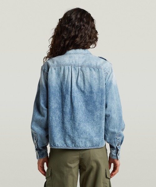 G-STAR(ジースター)の「Boxy Relaxed 2-pocket Shirt/ボックスシルエットリラックス2ポケットデニムシャツ(シャツ/ブラウス・レディース・ライトインディゴブルー・SMALL/MEDIUM/X-SMALL)」の2枚目の写真