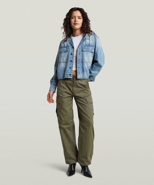 G-STAR(ジースター)の「Boxy Relaxed 2-pocket Shirt/ボックスシルエットリラックス2ポケットデニムシャツ(シャツ/ブラウス・レディース・ライトインディゴブルー・SMALL/MEDIUM/X-SMALL)」の3枚目の写真
