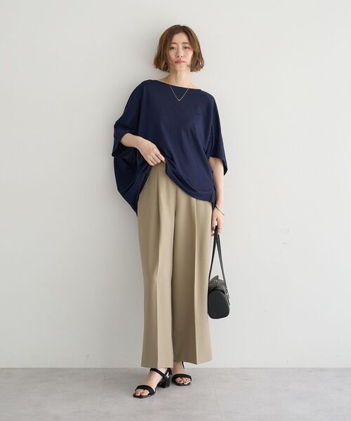 YECCA VECCA(イェッカヴェッカ)の「異素材切替バックデザインプルオーバー(Tシャツ/カットソー・レディース・ネイビー/オフホワイト/カーキ・FREE)」の20枚目の写真