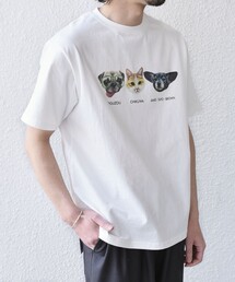 さかがみ家×SHIPS:コラボ プリント Tシャツ◇