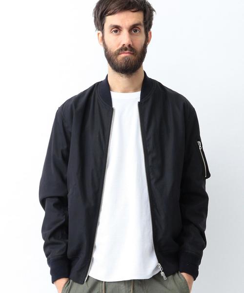 BEAUTY&YOUTH UNITED ARROWS（ビューティーアンドユースユナイテッドアローズ）の「BY ∴ コールドマーセ ギャバ MA-1◆（MA-1・メンズ・ネイビー/オリーブ/ナチュラル・LARGE/X-LARGE/MEDIUM/SMALL）」の3枚目の写真