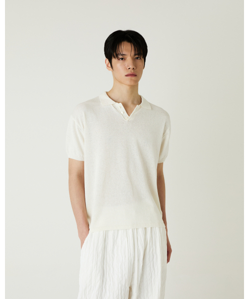 THEENDQUESTION(ジエンドクエスチョン)の「Cotton linen collar knit top / IVORY(ニット/セーター・レディース・その他・1/2)」の11枚目の写真