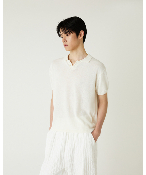 THEENDQUESTION(ジエンドクエスチョン)の「Cotton linen collar knit top / IVORY(ニット/セーター・レディース・その他・1/2)」の12枚目の写真
