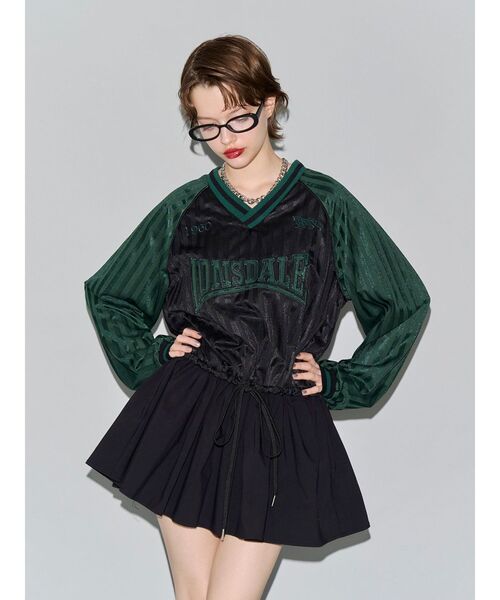 jouetie（ジュエティ）の「【LONSDALE×jouetie】Vネックチュニックワンピース（ワンピース・レディース・ボルドー/アイボリー/ブラック・FREE）」の10枚目の写真