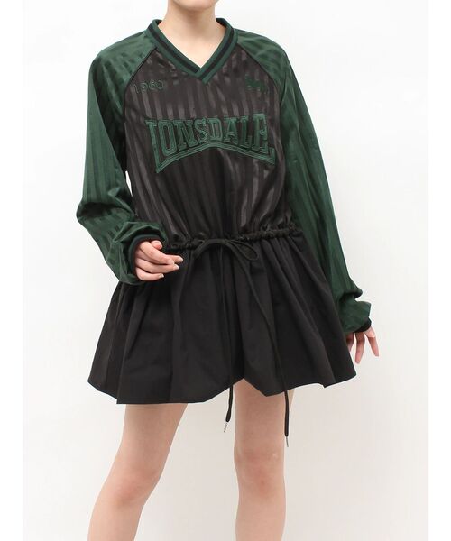 jouetie(ジュエティ)の「【LONSDALE×jouetie】Vネックチュニックワンピース(ワンピース・レディース・ボルドー/アイボリー/ブラック・FREE)」の20枚目の写真