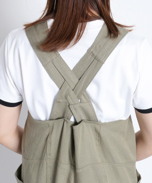 cepo(セポ)の「〈セットアップ対応〉LINENミックス サロペット(サロペット/オーバーオール・レディース・オリーブ/チャコール・M)」の21枚目の写真
