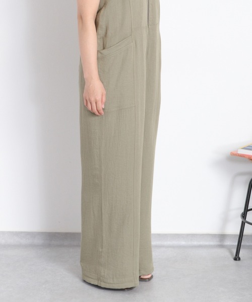 cepo(セポ)の「〈セットアップ対応〉LINENミックス サロペット(サロペット/オーバーオール・レディース・オリーブ/チャコール・M)」の17枚目の写真