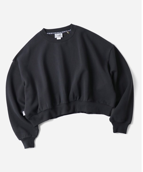 gym master（ジムマスター）の「12oz　ヘビー裏起毛スウェットボリュームスリーブクルーネック（スウェット・レディース・アッシュグレー/チャコールグレー/グリーン/グリーン系その他/グレー系その他/マスタード/ブラック・FREE）」の3枚目の写真