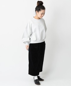 12oz　ヘビー裏起毛スウェットボリュームスリーブクルーネック