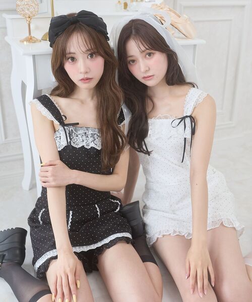MAJESTIC LEGON（マジェスティックレゴン）の「2wayレースフリルビスチェ（その他トップス・レディース・ホワイト系その他/ブラック系その他・MEDIUM）」の22枚目の写真