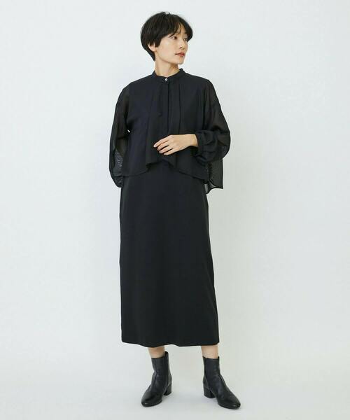 feerique(フィーリック)の「feerique メッシュ×ジャージドッキングワンピース(ワンピース・レディース・ベージュ・2/3)」の9枚目の写真