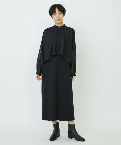 feerique(フィーリック)の「feerique メッシュ×ジャージドッキングワンピース(ワンピース・レディース・ベージュ・2/3)」の10枚目の写真