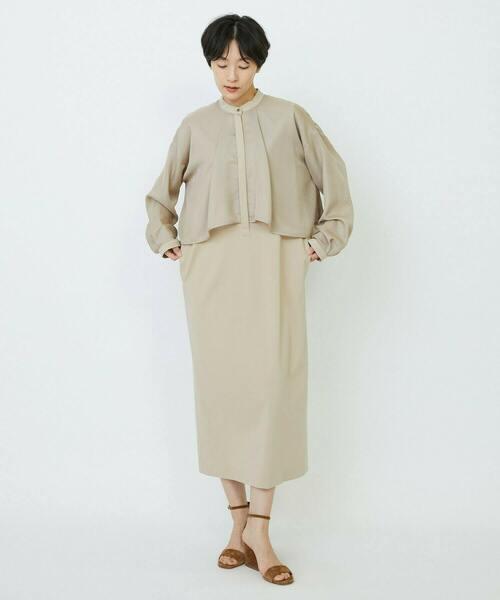feerique(フィーリック)の「feerique メッシュ×ジャージドッキングワンピース(ワンピース・レディース・ベージュ・2/3)」の13枚目の写真