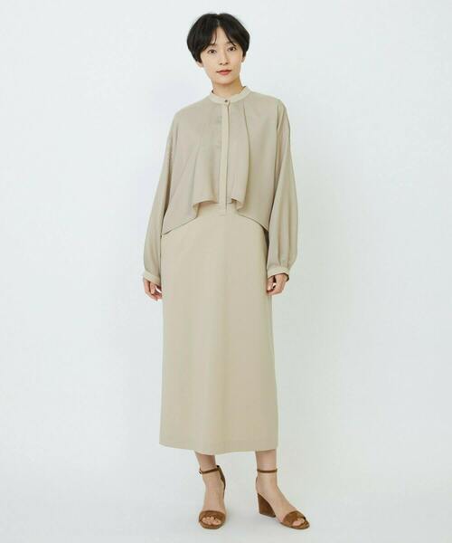 feerique(フィーリック)の「feerique メッシュ×ジャージドッキングワンピース(ワンピース・レディース・ベージュ・2/3)」の16枚目の写真