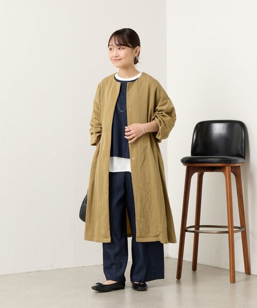BEARDSLEY(ビアズリー)の「FWバルーン袖フレアーコート(その他アウター・レディース・キャメル/ブラック・1/2/0)」の21枚目の写真