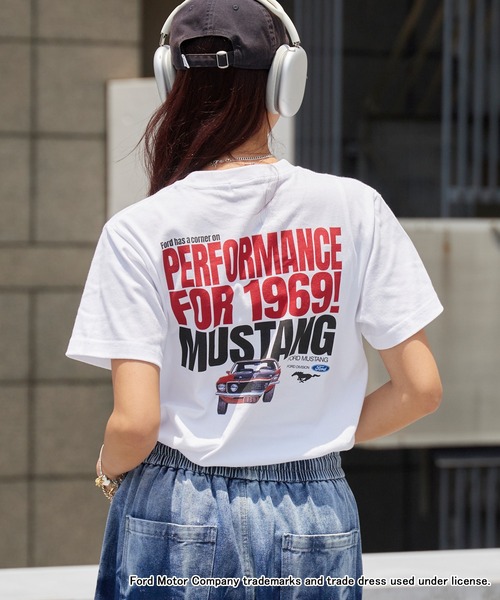 GOOD ROCK SPEED（グッドロックスピード）の「GOOD ROCK SPEED/グッドロックスピード Mustang グラフィック 半袖Tシャツ メンズ 秋 秋服 2026年秋冬（Tシャツ/カットソー・メンズ・ホワイト/チャコールグレー・S/M/L/XL）」の7枚目の写真