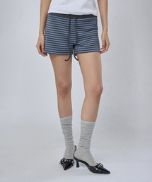 Stripe Micro Shorts Charcoal