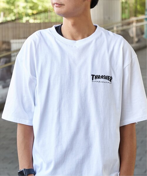 VENCEEXCHANGE(ヴァンスエクスチェンジ)の「THRASHER /スラッシャー 3DファブリックロゴTシャツ(Tシャツ/カットソー・メンズ・ブラック/ホワイト・LL/L/M)」の5枚目の写真