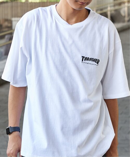VENCEEXCHANGE(ヴァンスエクスチェンジ)の「THRASHER /スラッシャー 3DファブリックロゴTシャツ(Tシャツ/カットソー・メンズ・ブラック/ホワイト・LL/L/M)」の7枚目の写真