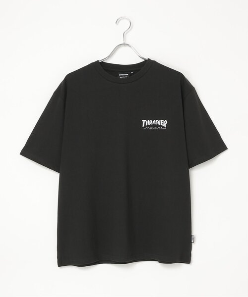 VENCEEXCHANGE(ヴァンスエクスチェンジ)の「THRASHER /スラッシャー 3DファブリックロゴTシャツ(Tシャツ/カットソー・メンズ・ブラック/ホワイト・LL/L/M)」の8枚目の写真