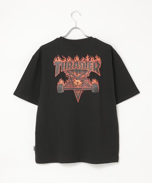 VENCEEXCHANGE(ヴァンスエクスチェンジ)の「THRASHER /スラッシャー 3DファブリックロゴTシャツ(Tシャツ/カットソー・メンズ・ブラック/ホワイト・LL/L/M)」の9枚目の写真