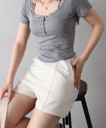 ラインストーン付ショートパンツ