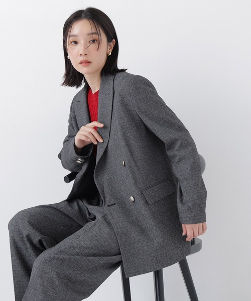 NATURAL BEAUTY BASIC(ナチュラルビューティーベーシック)の「ダブルブレスト SETUP ジャケット(テーラードジャケット・レディース・ブラウン/ネイビー/ブラック系その他2/キャメル・SMALL/MEDIUM)」の2枚目の写真