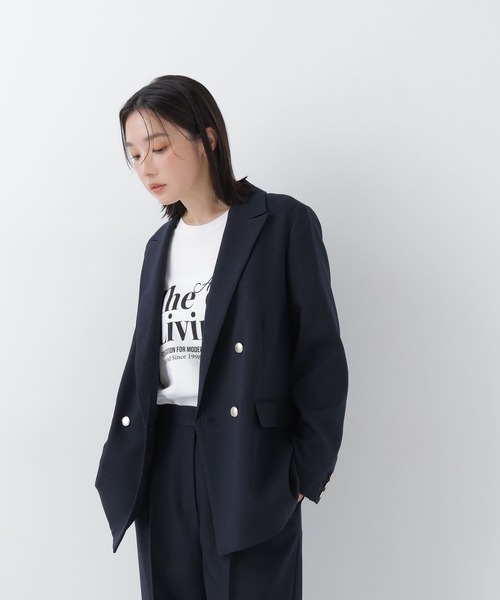 NATURAL BEAUTY BASIC(ナチュラルビューティーベーシック)の「ダブルブレスト SETUP ジャケット(テーラードジャケット・レディース・ブラウン/ネイビー/ブラック系その他2/キャメル・SMALL/MEDIUM)」の9枚目の写真